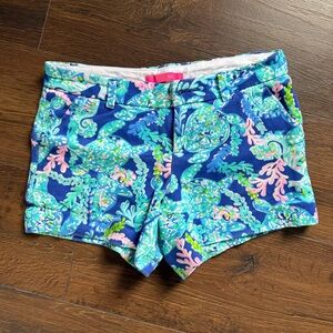Lilly Pulitzer Blue and Pink Patterned Women Shorts
